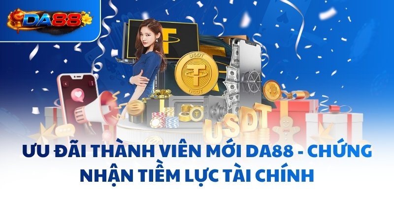 Ưu Đãi Thành Viên Mới DA88 - Chứng Nhận Tiềm Lực Tài Chính